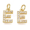 Brass Micro Pave Clear Cubic Zirconia Charms KK-ZX025-07E-1