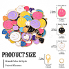 DIY Smiling Face Pendant Decorations Making Kit DIY-YW0017-56-3