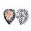 Dyed Natural Druzy Quartz Chandelier Components Links LS-RB-Q215-011G-2