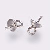 Tarnish Resistant 201 Stainless Steel Cup Peg Bails Pendants STAS-I088-M-03P-2