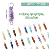 36Pcs 9 Styles Natural Mixed Gemstone Heishi Beaded Connector Charms PALLOY-FH00063-2