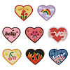Heart Polyester Computerized Embroidery Cloth Iron on/Sew on Patches PATC-TAC0011-01-3