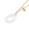 Brass Cubic Zirconia Pendant Necklace NJEW-JN03531-01-1