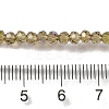 Electroplate Transparent Glass Beads Strands EGLA-A035-T3mm-L16-4