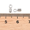 304 Stainless Steel Fold Over Crimp Cord Ends STAS-P434-05C-P-3