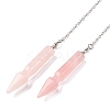 Natural Rose Quartz Pointed Dowsing Pendulums G-Q184-04C-P-1