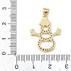 Christmas Brass Micro Pave Cubic Zirconia Pendants KK-B164-02G-01-3