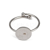 304 Stainless Steel Cuff Ring Components STAS-D372-02P-03-2