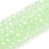 Baking Paint Imitation Jade Glass Bead Strands DGLA-A034-J4MM-A03-1