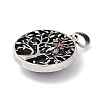 Natural Obsidian Tree of Life with Owl Pendants G-L524-15AS-10-2
