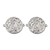 Brass Micro Pave Colorful Cubic Zirconia Hollow Connector Charms KK-K351-58D-P-1