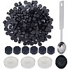 200Pcs Octagon Sealing Wax Particles with 1Pc Stainless Steel Spoon and 3Pcs Flat Round Candles and 1Pc Iron Beading Tweezers DIY-CP0009-31-1
