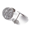 Non-Tarnish 201 Stainless Steel Flat Round Stud Earring Findings STAS-K259-19C-P-2