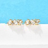 Brass Hoop Earrings EJEW-S256-03A-G-2