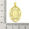 Rack Plating Brass Micro Pave Clear Cubic Zirconia Pendants KK-B091-21G-04-3