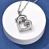 304 Stainless Steel Double Dolphin Heart Urn Ashes Necklaces LS-STAS-Z106-08P-2