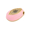 Rack Plating Brass Micro Pave Cubic Zirconia Pendants KK-P277-28G-3