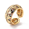 Colorful Cubic Zirconia Dome Ring for Her RJEW-C017-02G-RS-3