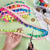 10 Yards Polyester Pom Pom Ball Tassel Ribbons DIY-PH0033-31-3