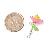 Glass Seed Beaded Flower Pendants PALLOY-MZ00737-3