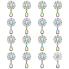 16Pcs Alloy Rhinestone Cabochons FIND-FG0004-26C-1
