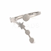 Non-Tarnish 304 Stainless Steel Morning Star Open Cuff Ring for Women RJEW-B027-12P-1