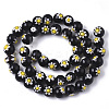 Handmade Millefiori Lampwork Beads Strands LAMP-R143-01-3