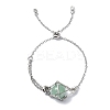 Adjustable Brass Macrame Pouch Bracelet Making for Stone Holder AJEW-JB01192-02-2