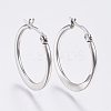 Tarnish Resistant 304 Stainless Steel Hoop Earrings LS-EJEW-F105-22P-1