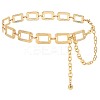 Zinc Alloy Textured Rectangle Link Chain Waist Chain Belts for Women FS-WG590D2-01-1