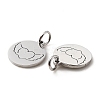 304 Stainless Steel Charms STAS-D050-07P-15-2