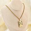 201 Stainless Steel Virgin Mary Pendant Wheat Chain Necklaces for Men NJEW-S387-09G-02-2