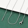 Non-Tarnish Classic Plain 304 Stainless Steel Mens Womens Snake Chain Necklaces X-STAS-M174-018P-B-3