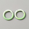 Gradient Color Zinc Alloy Spring Gate Rings PALLOY-WH0001-82D-1