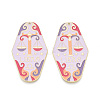 Rack Plating Alloy and Enamel Big Pendants ENAM-T021-29I-1