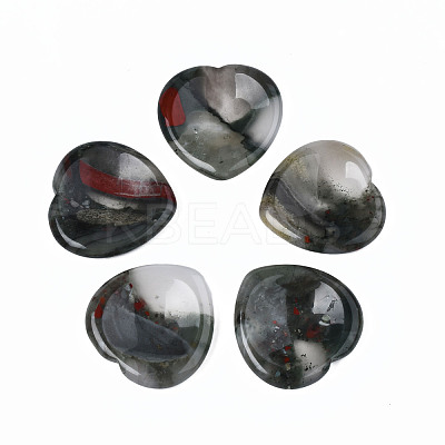 Natural Bloodstone Thumb Worry Stone G-N0325-01S-1