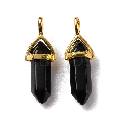 Natural Obsidian Pendants G-K329-67G-1
