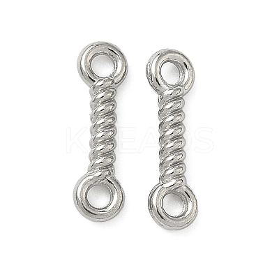 304 Stainless Steel Twisted Rope Links Connector Charms STAS-D211-09P-1
