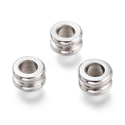 202 Stainless Steel European Bead Cores X-STAS-M282-02P-1
