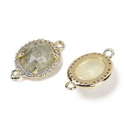 Natural Prehnite Faceted Oval Links G-B126-05G-07-1