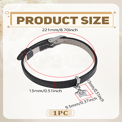 1Pc PU Leather Cord Bracelets BJEW-LP0003-54-1