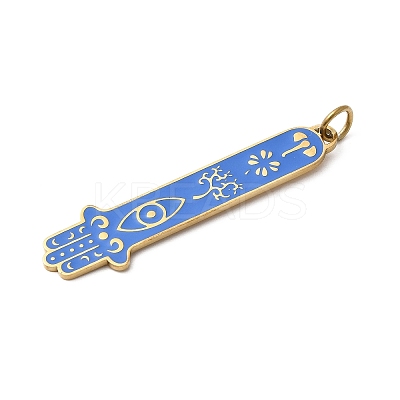 304 Stainless Steel Enamel Pendants STAS-F335-01B-1