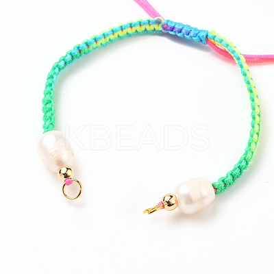 Adjustable Nylon Thread Braided Bead Bracelet Making AJEW-JB00791-01-1