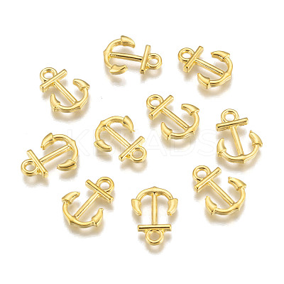 Anchor Brass Pendants ZIRC-F022-64G-1