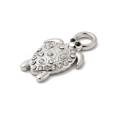 304 Stainless Steel Rhinestone Pendants STAS-A122-04P-1