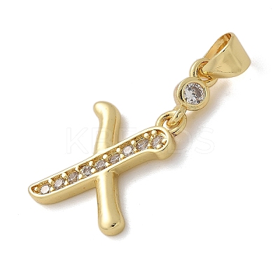 Brass Micro Pave Cubic Zirconia Pendants KK-M319-02G-X-1