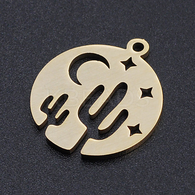 201 Stainless Steel Laser Cut Pendants STAS-S105-T969-2-1
