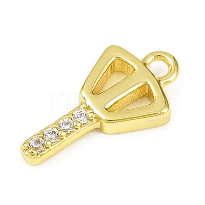 Brass Micro Pave Clear Cubic Zirconia Pendants LS-KK-L238-22G-1
