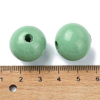 Wood Large Hole European Beads X-WOOD-D027-01H-1