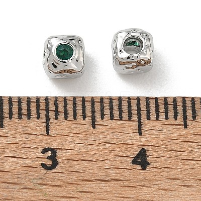 SHEGRACE Brass Cubic Zirconia Beads XGRQ4H195-682P-B-1